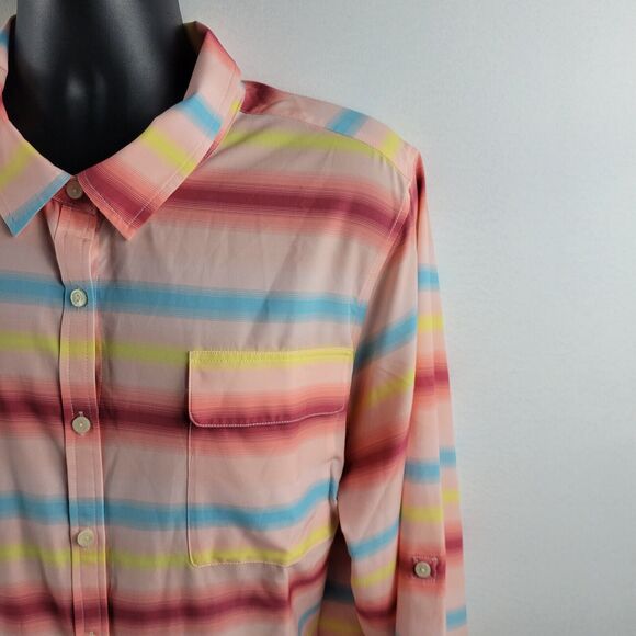 Lands end 3x button down shirt long sleeve blouse womens plus 3631 top - Picture 3 of 10